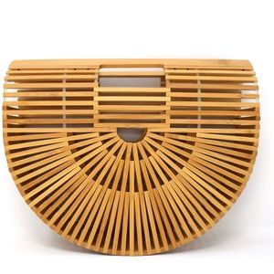 LAST ONE New Womens Handmade Bamboo Bag Top Handle Tote